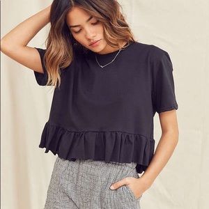 Urban Outfitters Cropped Peplum Top